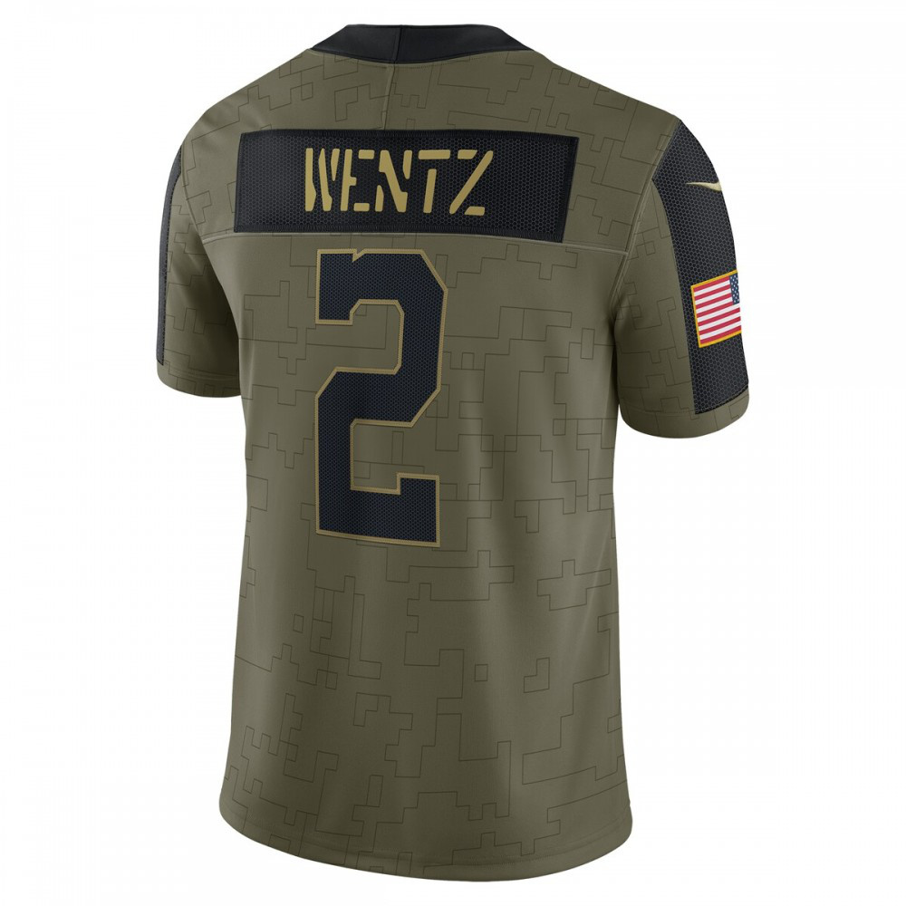 Carson Wentz Indianapolis Colts Nike 2021 Salute To Service Limited Player Jersey - Olive-GridironStore